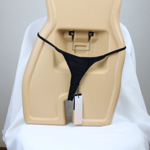 NWT Black G-String Thong Charade Panties Size XL Low Rise Panty Lace Thong P23 - Picture 4 of 5